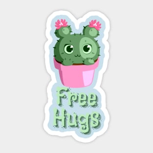 Free hugs cactus Sticker